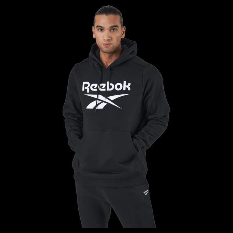 Reebok Ri Flc Oth Bl Hoodie Black/white Svart
