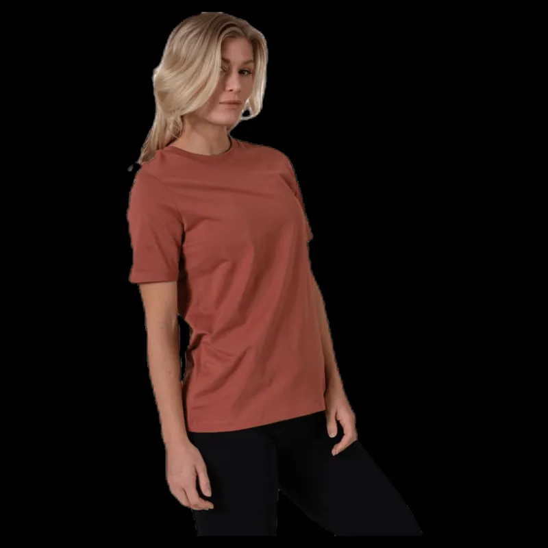 Discount Pieces Ria Ss Fold Up Solid Tee Brown Brun