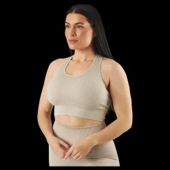 BLACC Rib Seamless Crop Top Mushroom Beige Discount