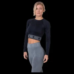 Online Better Bodies Rib Seamless LS Black Svart