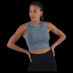 Best Better Bodies Rib Seamless Top Grey Grå