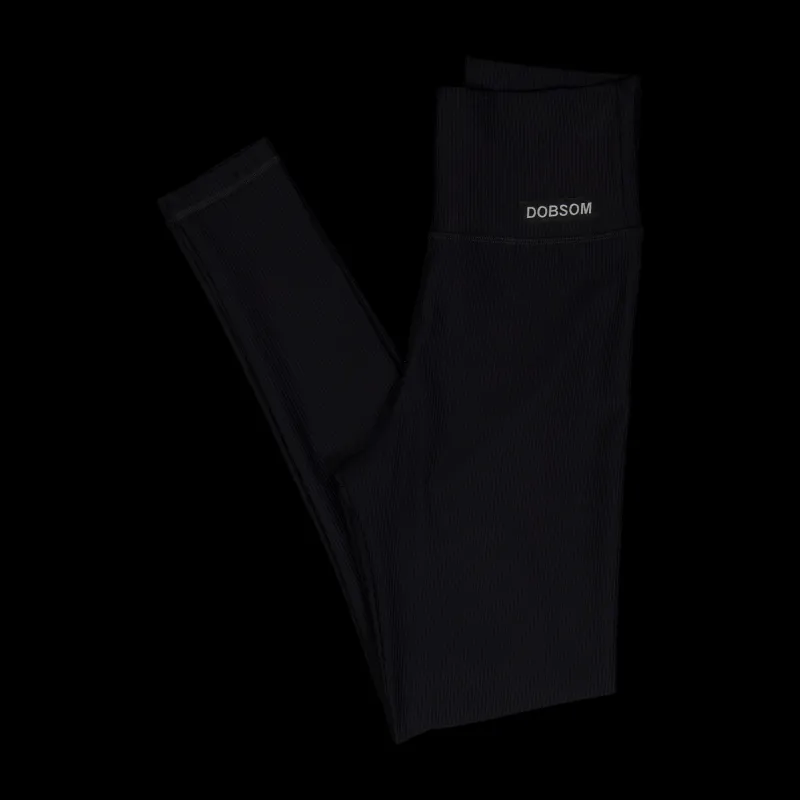 Online Dobsom Ribbed Tights Wmn Black Svart