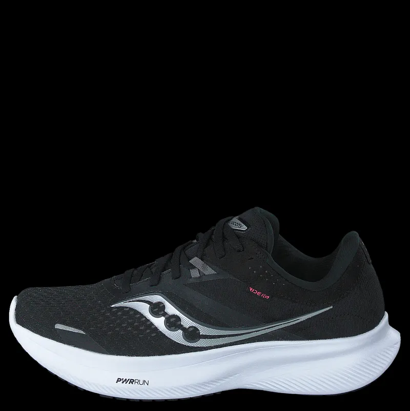 Saucony Ride 16 Black/white Svart Best