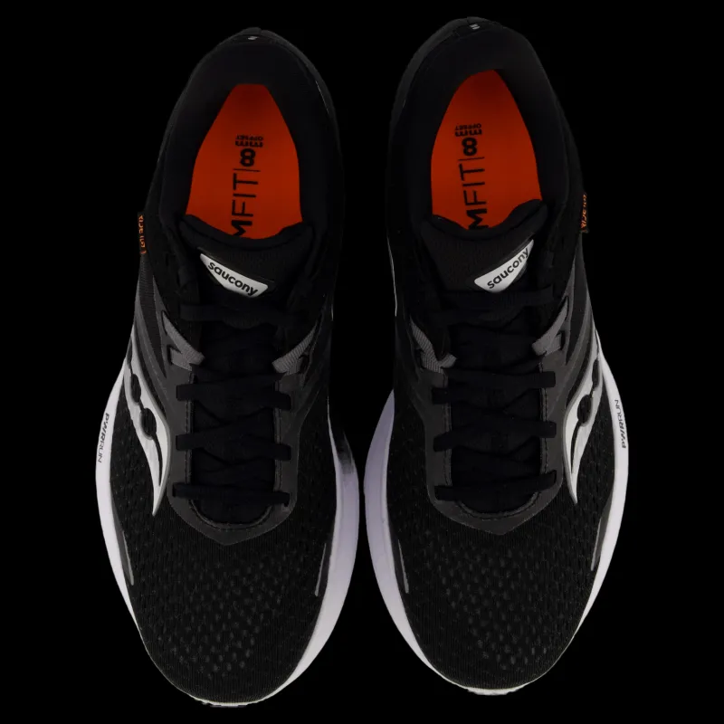 Saucony Ride 16 Black/white Svart Discount