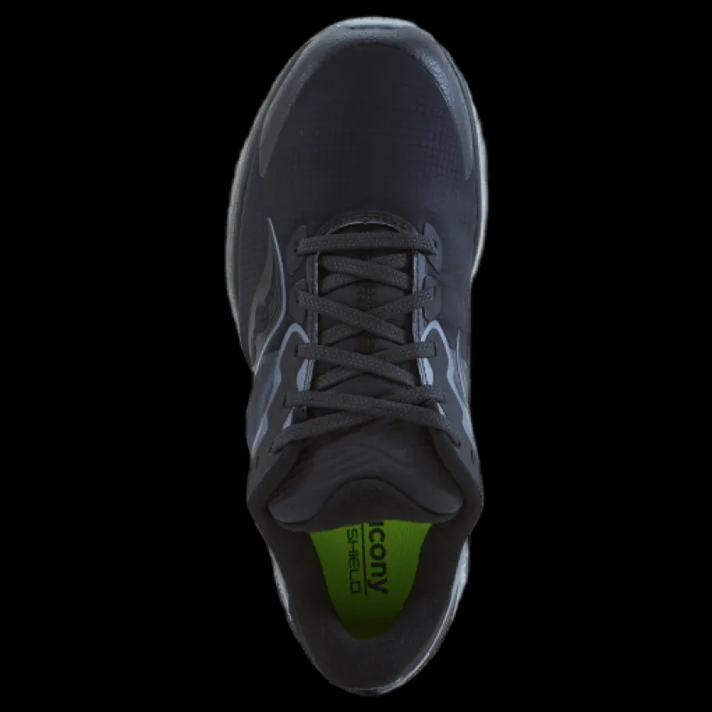 Saucony Ride 14 Runshield Black/gravel Blå New