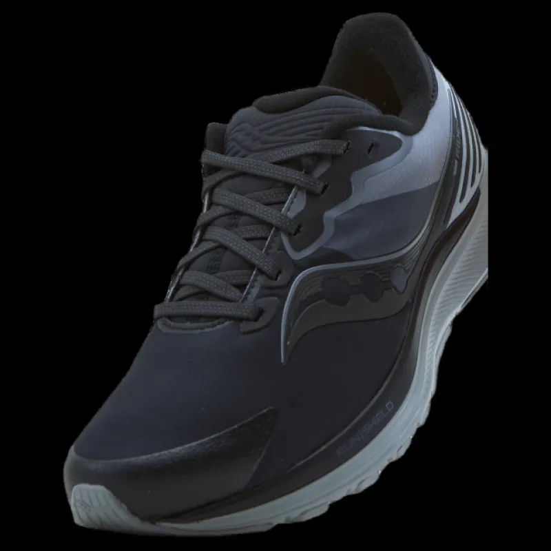 Saucony Ride 14 Runshield Black/gravel Blå New