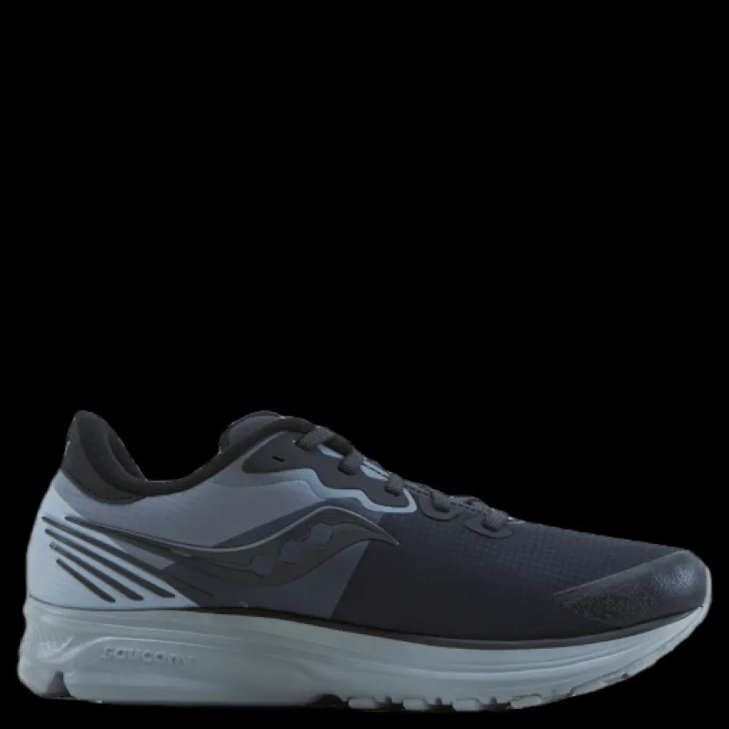 New Saucony Ride 14 Runshield Black/gravel Blå