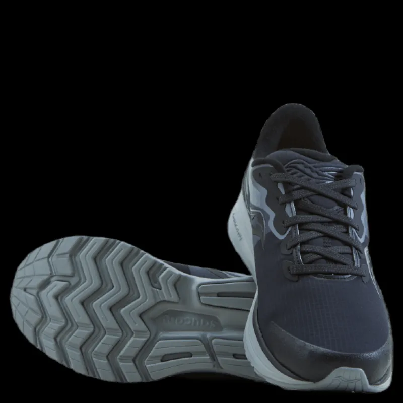 New Saucony Ride 14 Runshield Black/gravel Blå