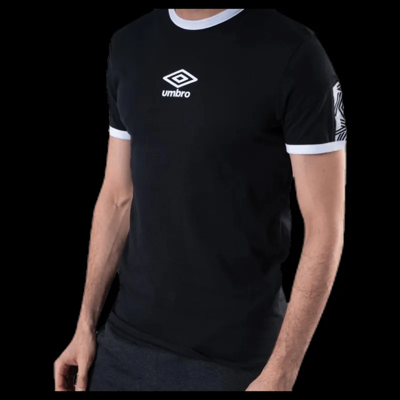 Umbro Ringer Taped Logo Tee Black Svart Online
