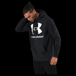 New Under Armour Rival Fleece Big Logo HD Black Svart
