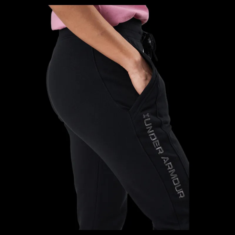 Discount Under Armour Rival Fleece EMB Pant Black Svart