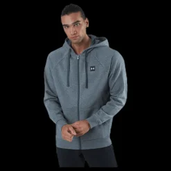 Under Armour Rival Fleece Fz Hoodie Grey Grå Best