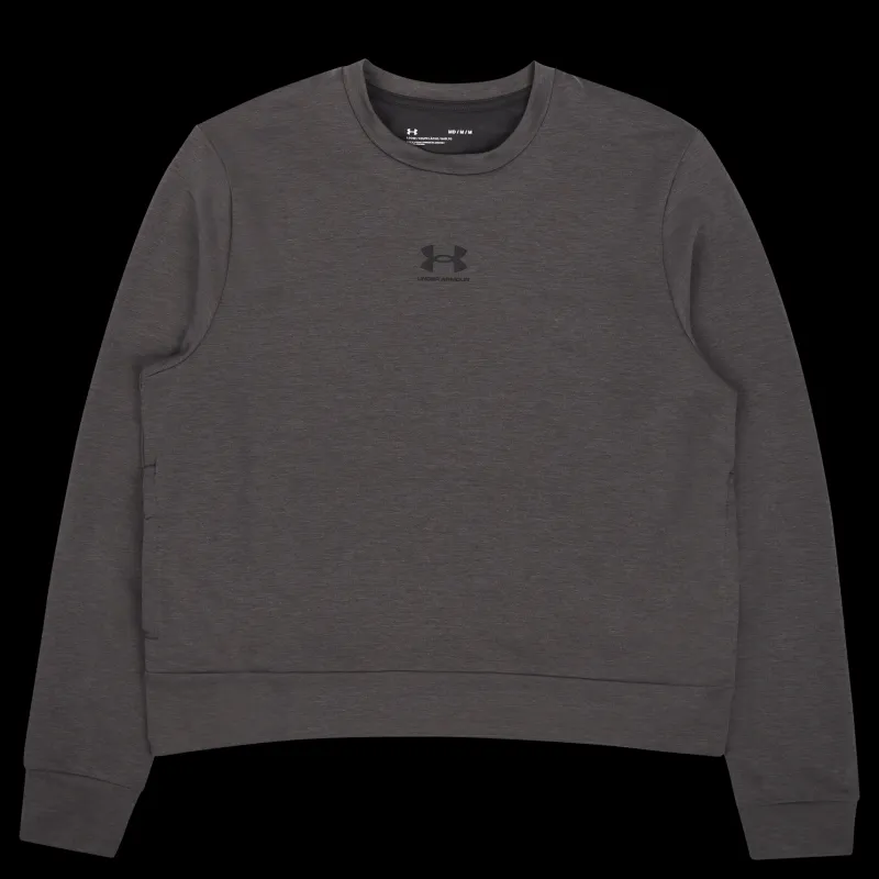 Under Armour Rival Terry Crew Jet Gray Grå Clearance