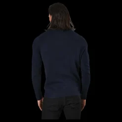 Jack & Jones Roy Knit High Neck Zip Navy Blazer Blå