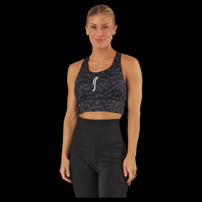 RS Sports Bra Leopard Svart Discount