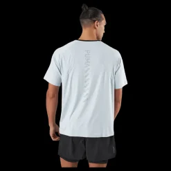 Puma Run Cloudspun Ss Tee Platinum Gray Blå Outlet