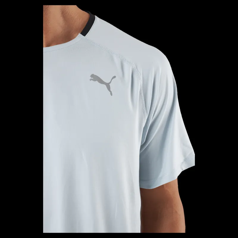Puma Run Cloudspun Ss Tee Platinum Gray Blå Outlet