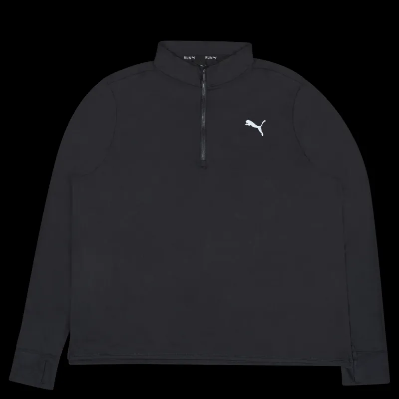 Puma Run Favorite 1/4 Zip M Black Svart Discount