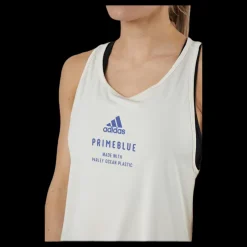 Hot adidas Run For The Oceans Graphic Tank Linen Vit