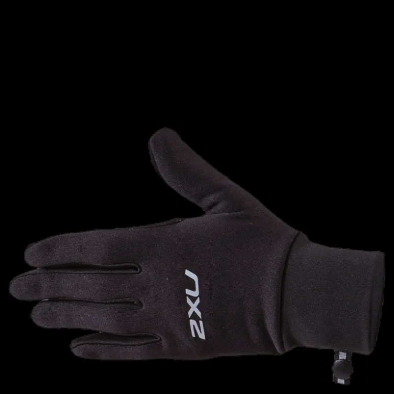 Clearance 2XU Run Glove Black/Silver Svart och Silver