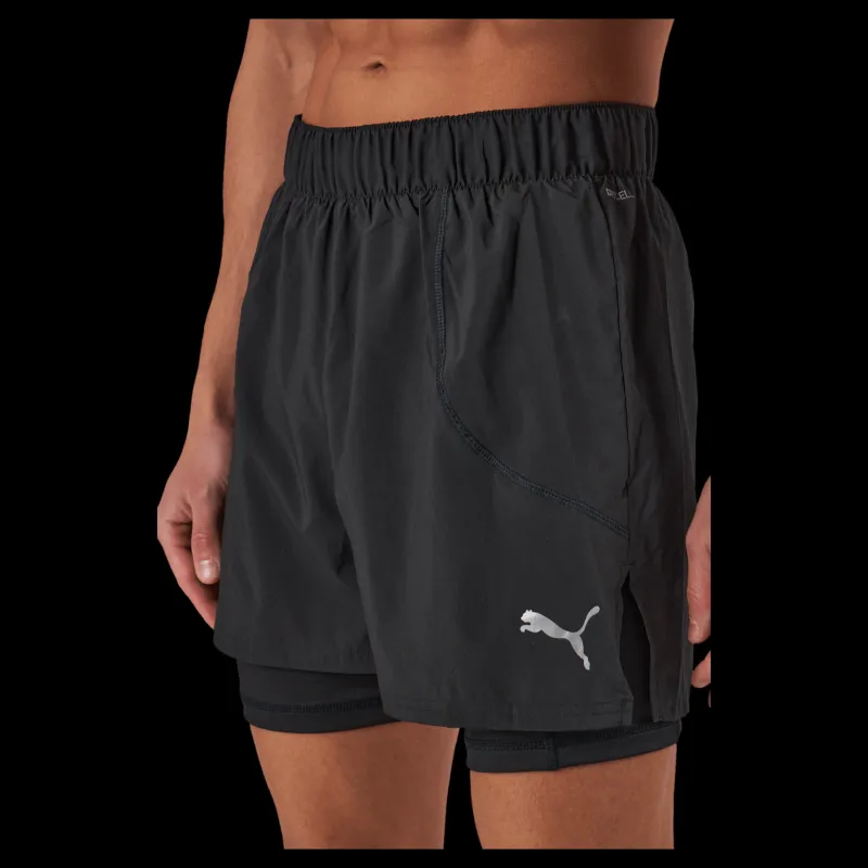 Outlet Puma Run 2in1 5" Short Black Svart