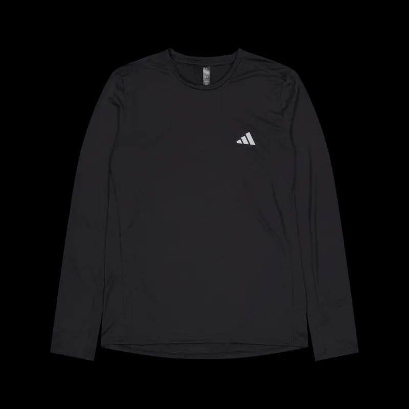 adidas Run It Long Sleeve Sweatshirt Black Svart New