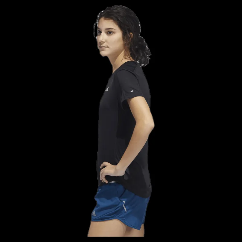 New adidas Run It Tee 3S Black Svart