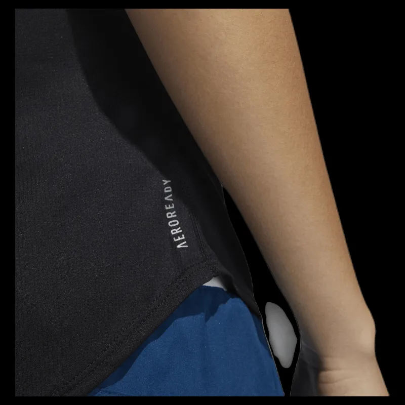 New adidas Run It Tee 3S Black Svart