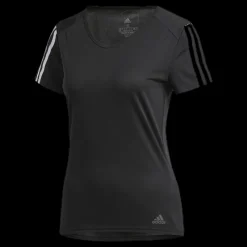 Outlet adidas Run 3S Tee W White/Black Svart