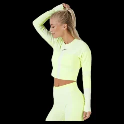 Outlet Nike Run Tech Pack Knit Top LS White/Green Vit och Grön