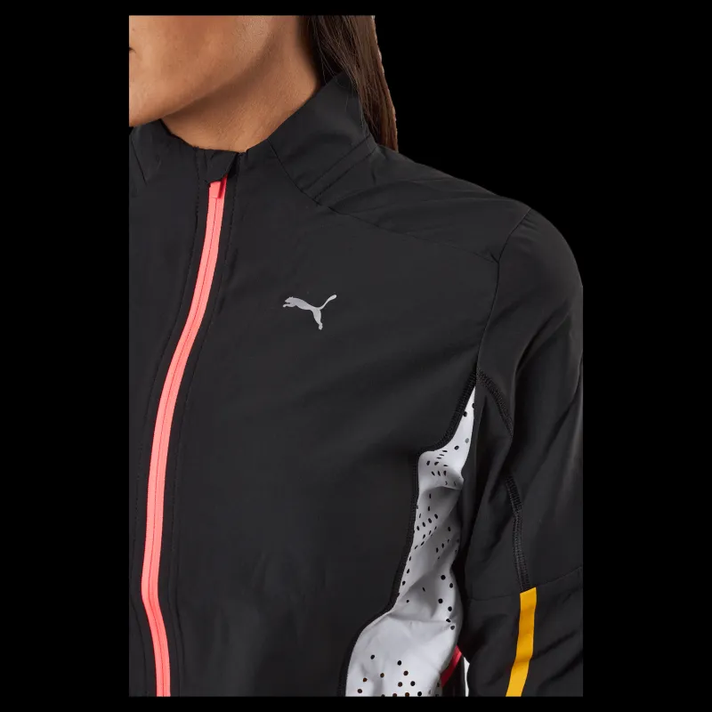 Sale Puma Run Ultraweave S Woven Jacket Black- White Svart