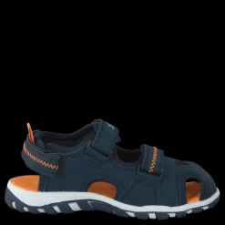 Leaf Runn Navy/orange Blå Outlet
