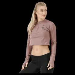 Outlet Nike Running Division Warm Top Crop Beige