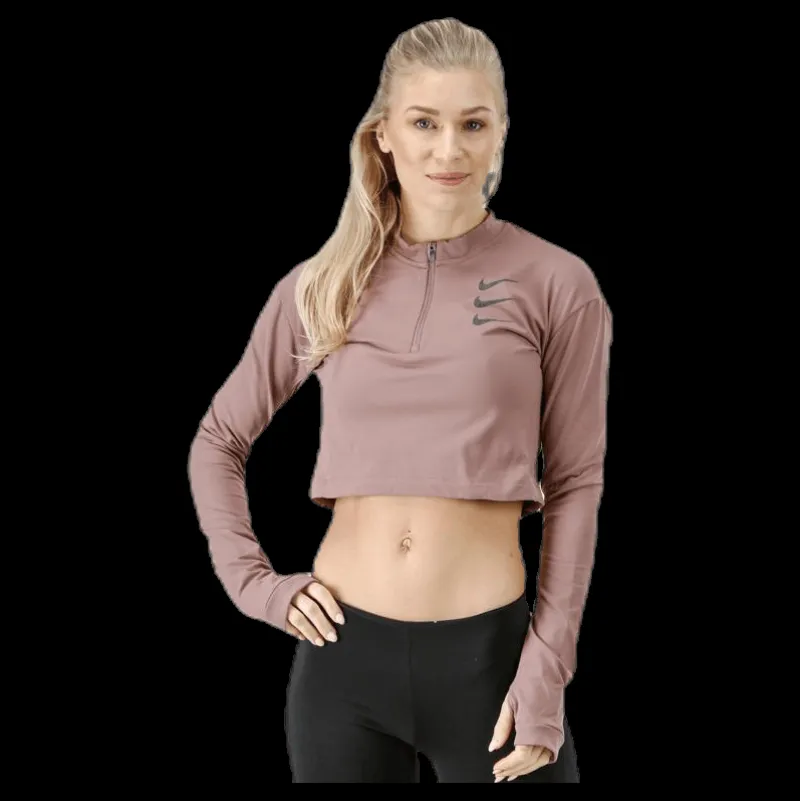 Outlet Nike Running Division Warm Top Crop Beige