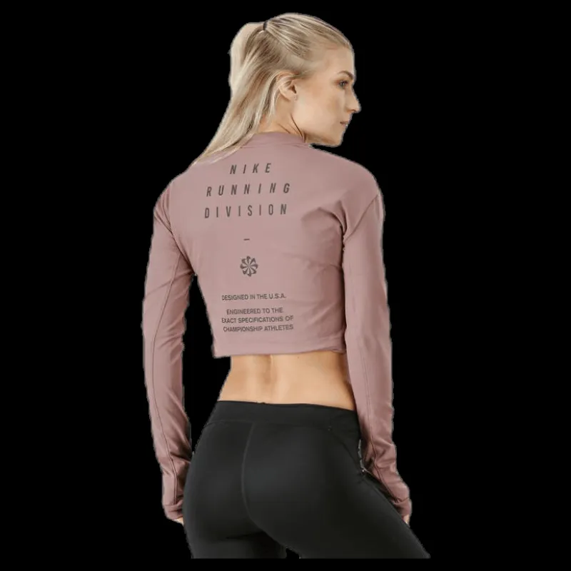 Outlet Nike Running Division Warm Top Crop Beige