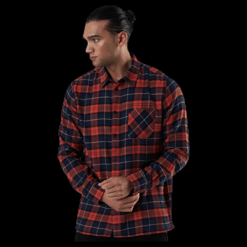 Clearance Dedicated Rute Flannel Checker Orange
