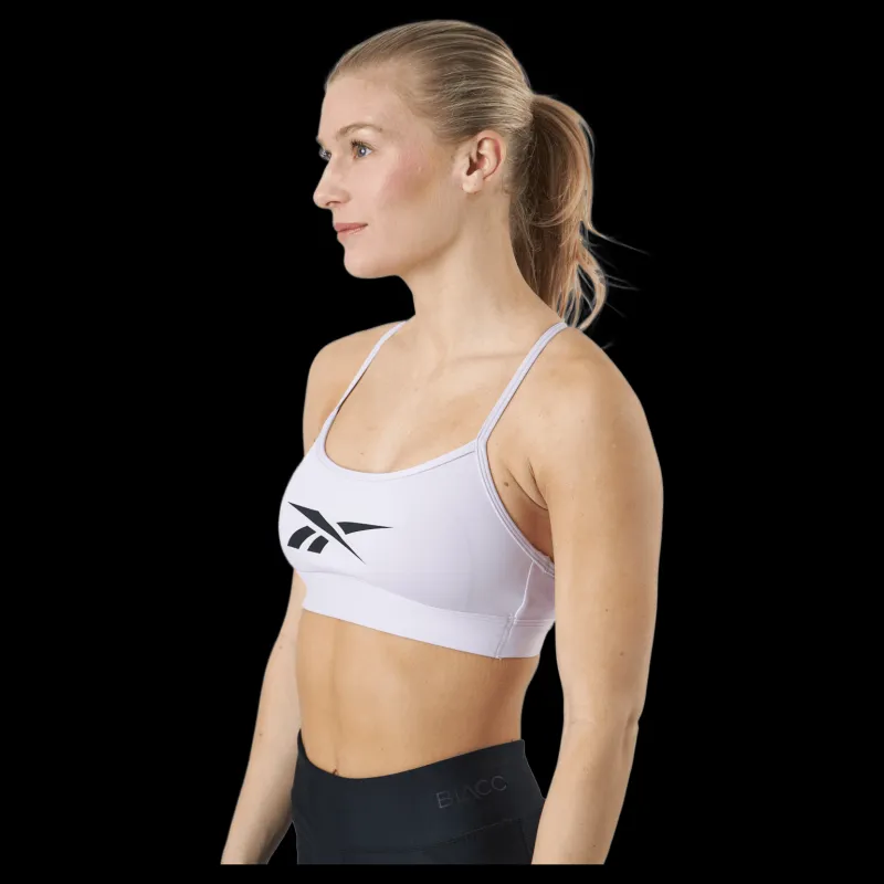 Reebok S Lux Skinny Strap Bra Quaglw Vit Clearance
