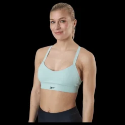 Reebok S Lux Strappy Sports Bra Green Hot