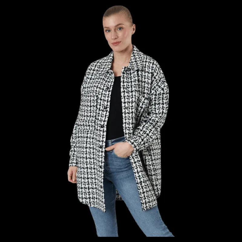 Clearance Only Sally Boucle Shacket Cc Otw White Vit