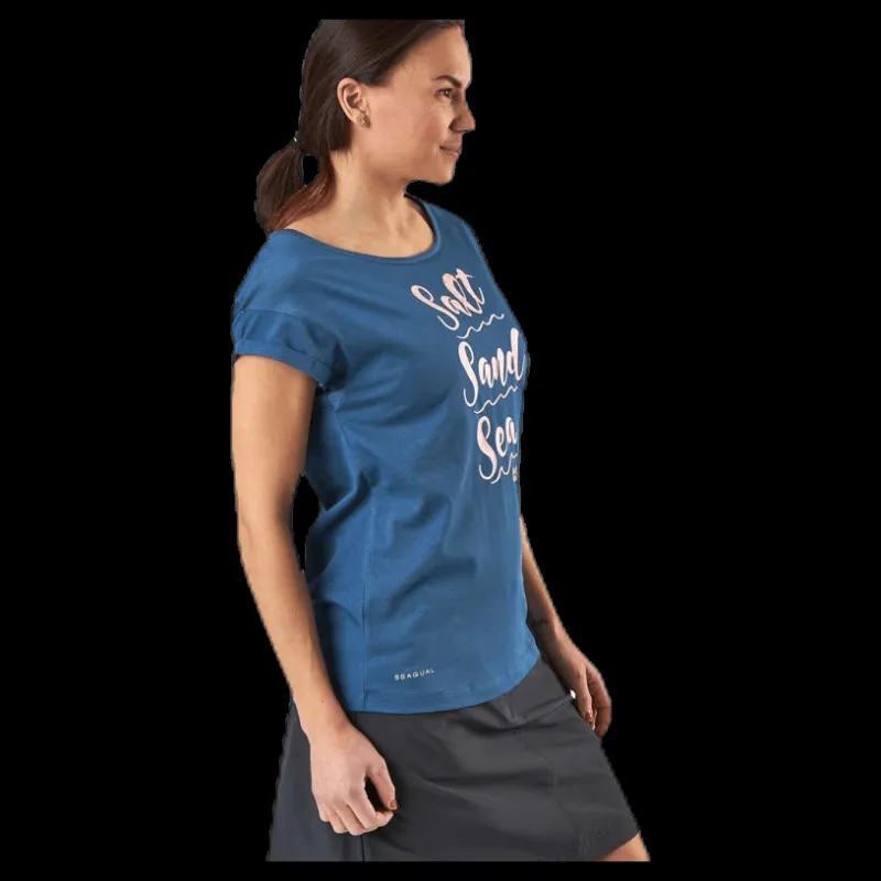 New Jack Wolfskin Salt Sand Sea Tee Blue Blå