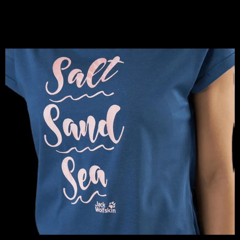 New Jack Wolfskin Salt Sand Sea Tee Blue Blå