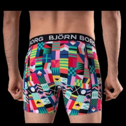 Björn Borg Sammy Geo Flag Shorts 3-pack Green/Black Grön och Svart Outlet