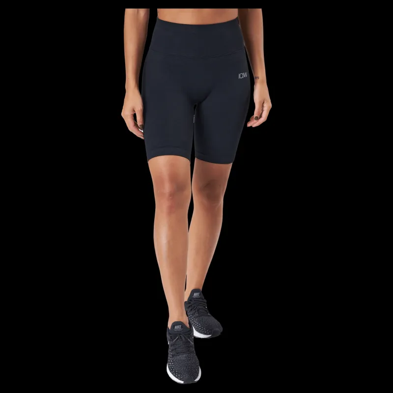 ICANIWILL Scrunch Seamless Biker Shorts Black Svart Hot