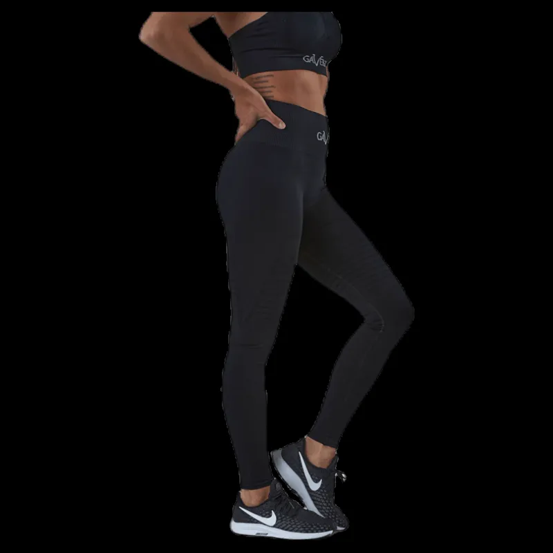 Gavelo Seamless Black Leggings Black Svart Outlet