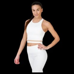 New Filippa K Seamless Crop Tank White Vit