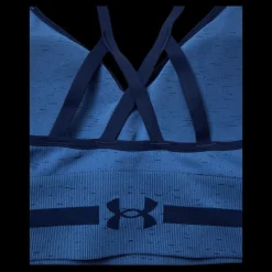 Under Armour Seamless Low Long Htr Bra Blue Blå New