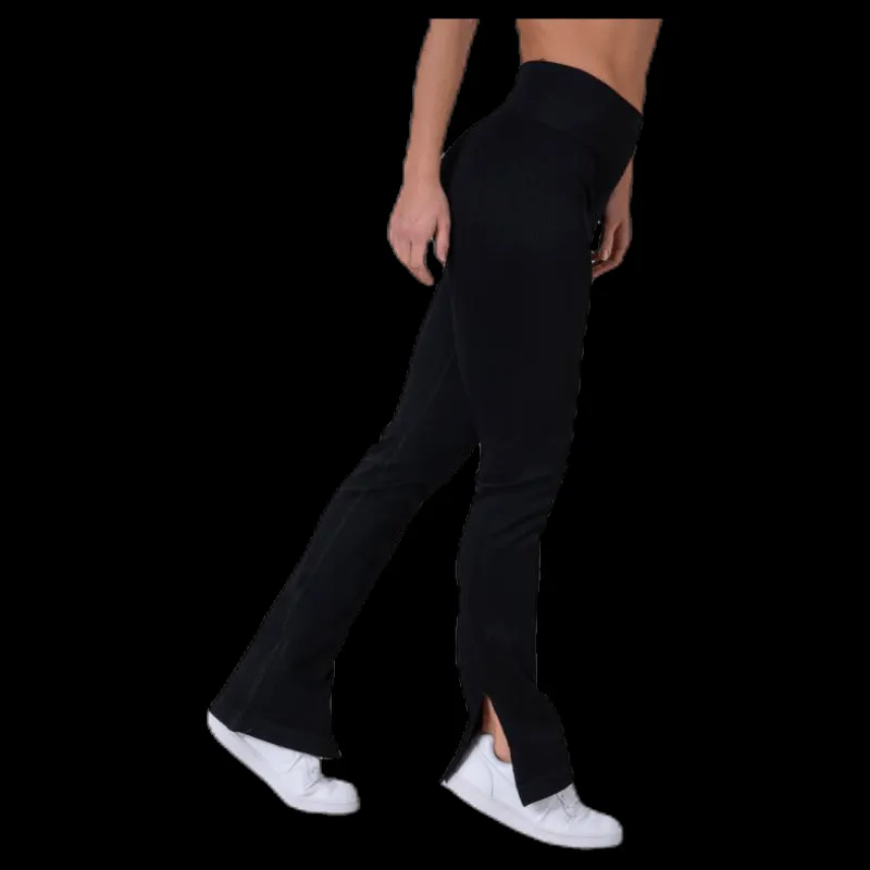 Casall Seamless Rib Slit Pants Black Svart Clearance