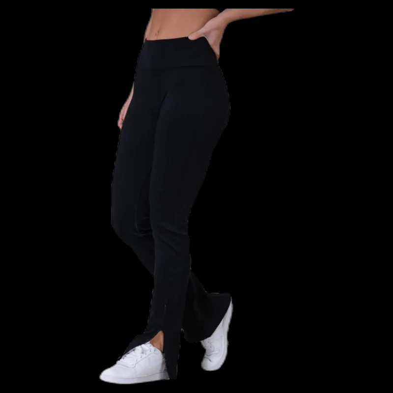 Casall Seamless Rib Slit Pants Black Svart Clearance
