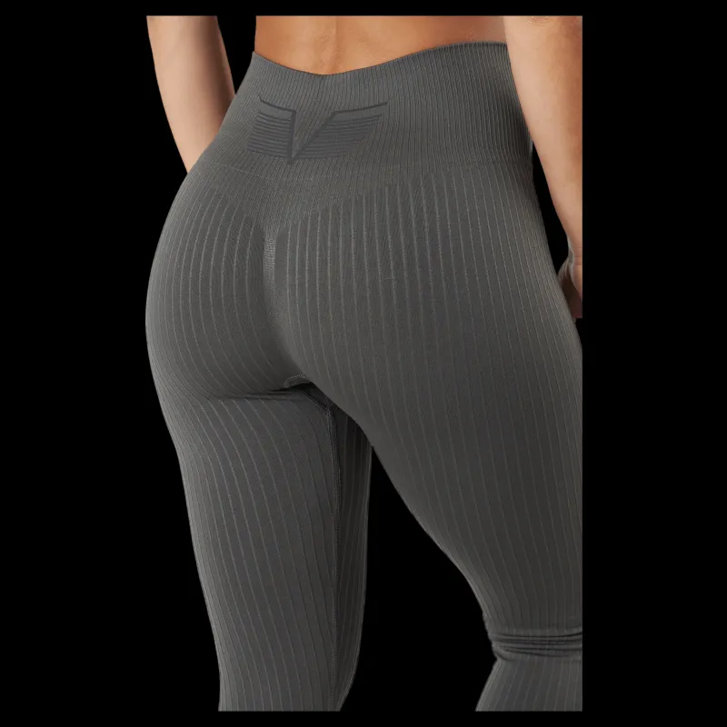 New Gavelo Seamless Ribbed Bunge Cord Tig Bunge Cord Grå