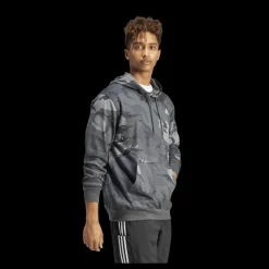 adidas Seasonal Essentials Camouflage Hoodie Dark Grey Grå Online